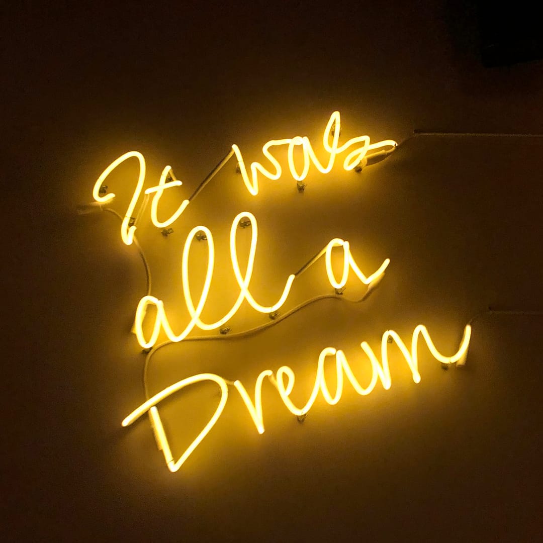 It Was All A Dream Biggie quote neon sign from Parkside Brooklyn